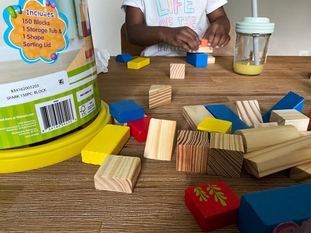playing with blocks 