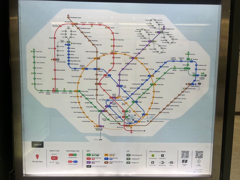 Picture of the metro map of Singapore