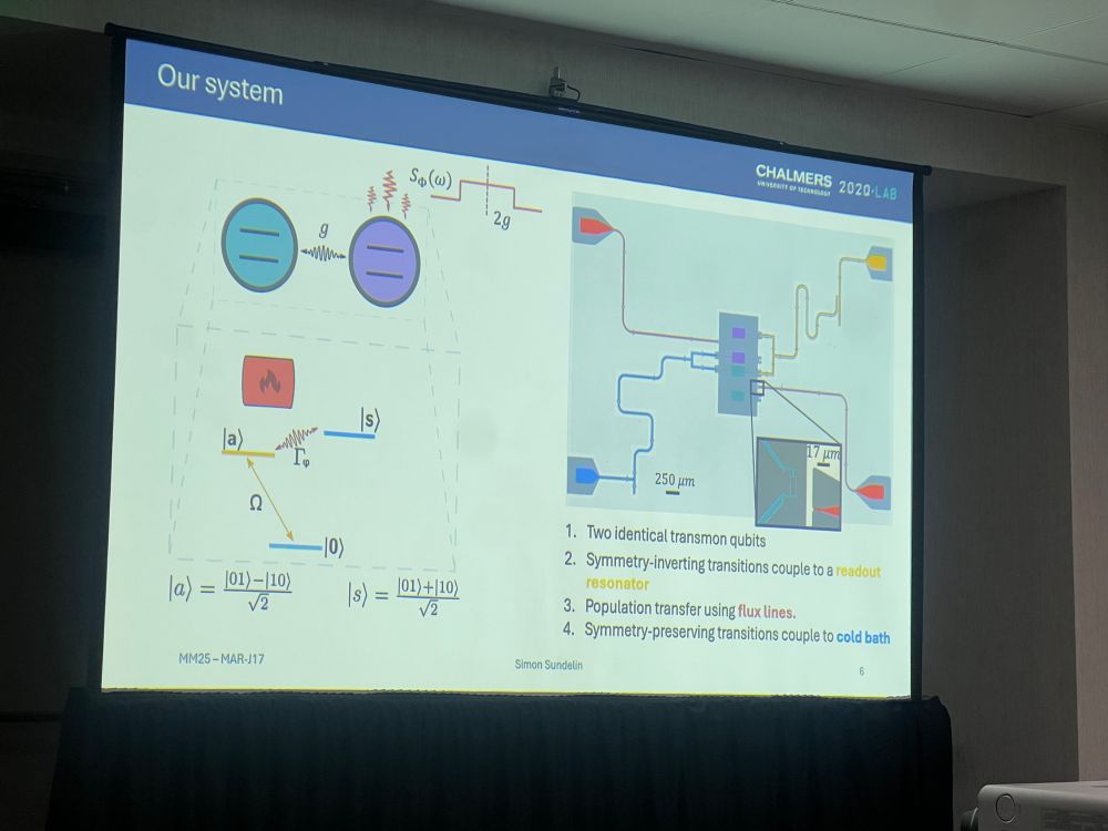 One of Simon’s slides explaining the experimental setup