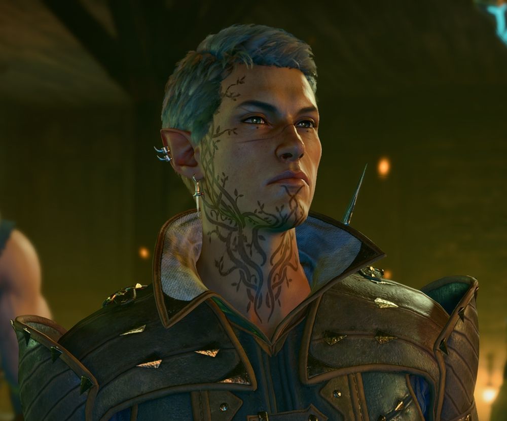 screenshot of bg3 tav Ares, Half-Elf Wizard, he/they