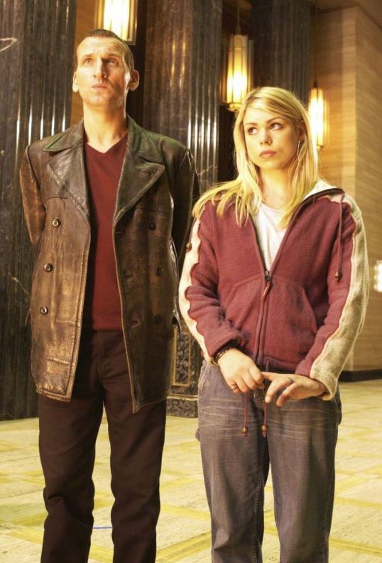 Rose from the first season of Doctor Who - she’s in kicked in jeans, a plain tshirt and an old hoodie 