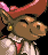 Pixel art portrait of a Hoofling pixie from the Shovel Knight franchise.