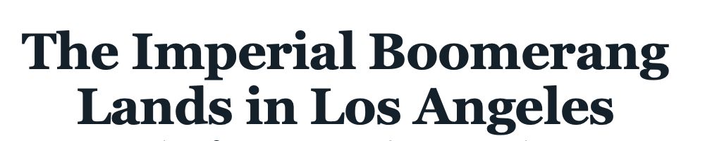 The Imperial Boomerang Lands in Los Angeles