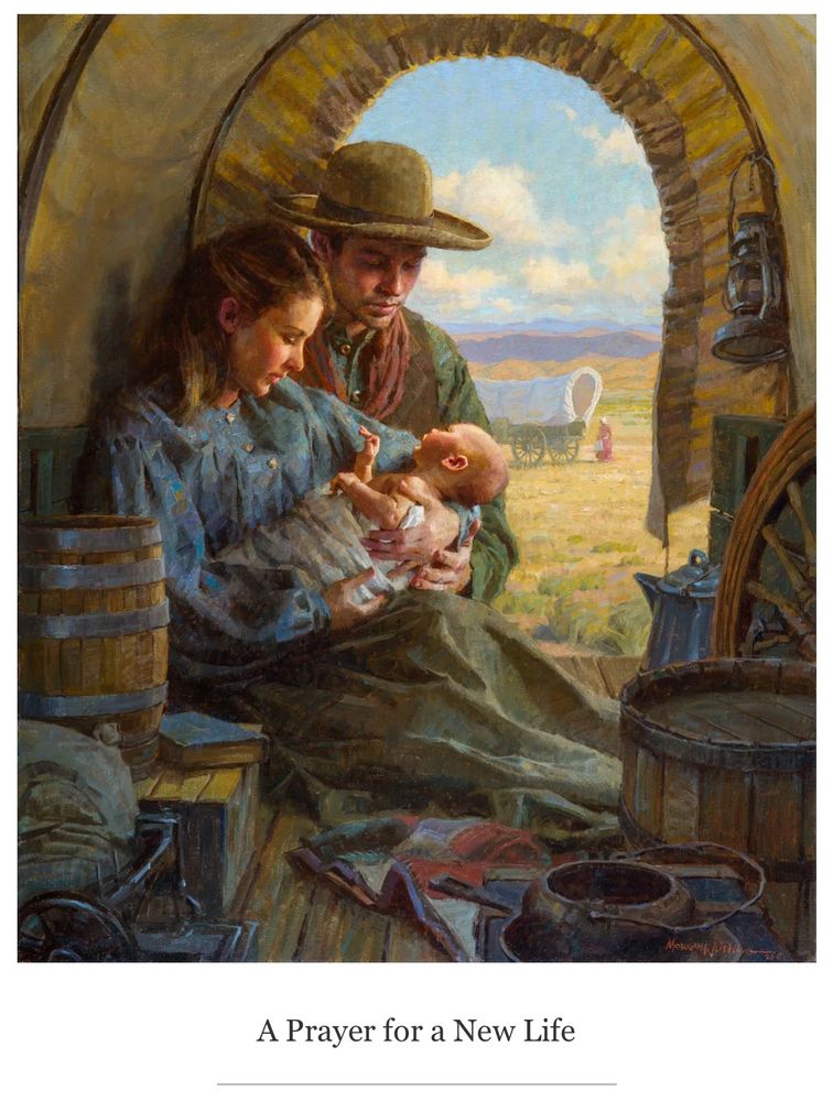 A prayer for a new life painting