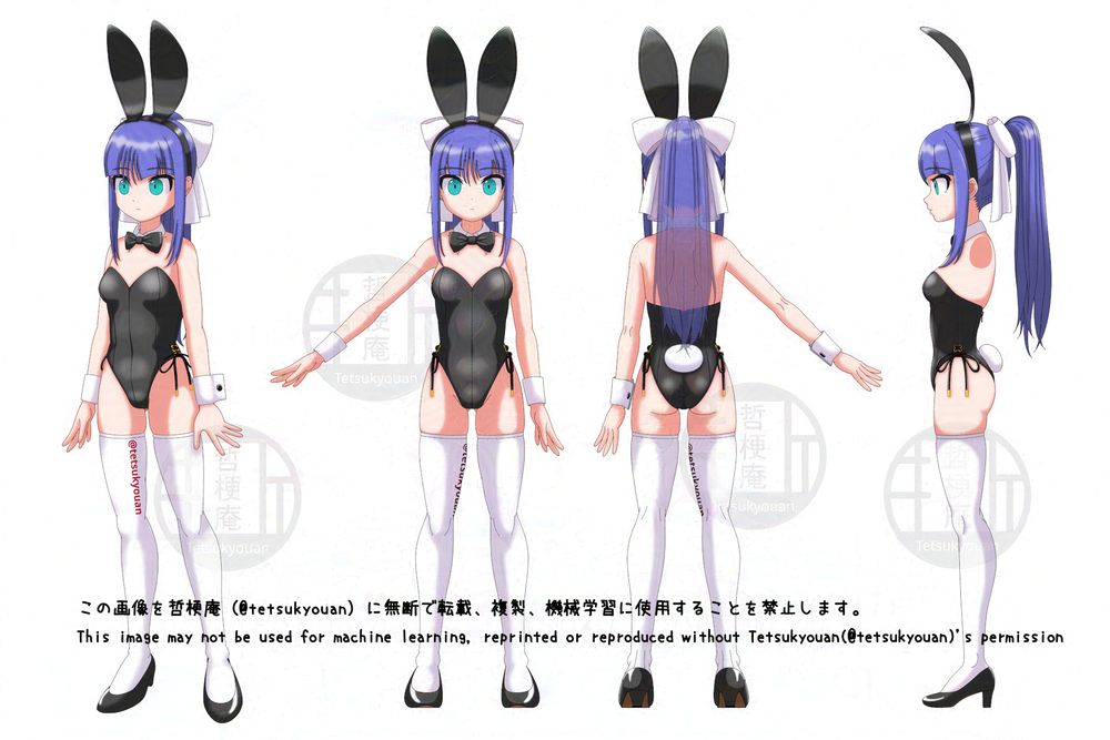 バニー バニーガール うちの子 OC bunny bunnygirl illustration girl ponytail