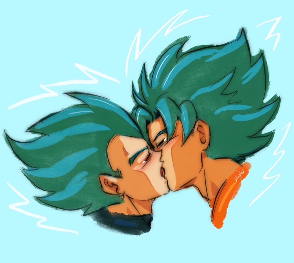 Goku and vegetarian suckin faces or something 