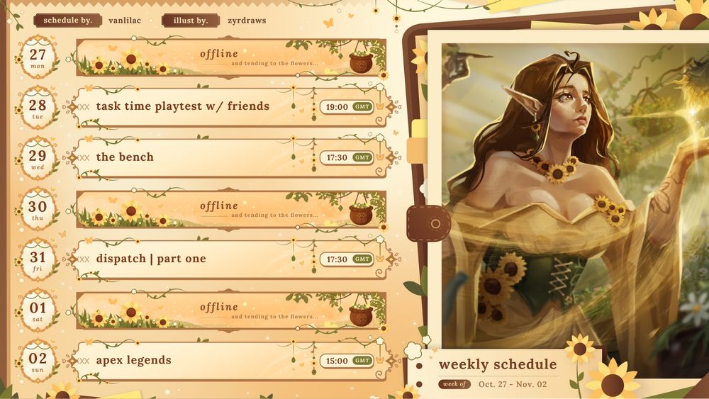 a sunflower stream schedule