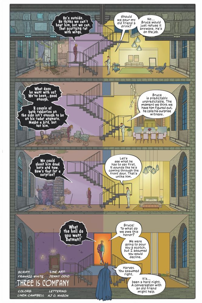 A single page comic called Three Is Company featured Batman and Two-Face.