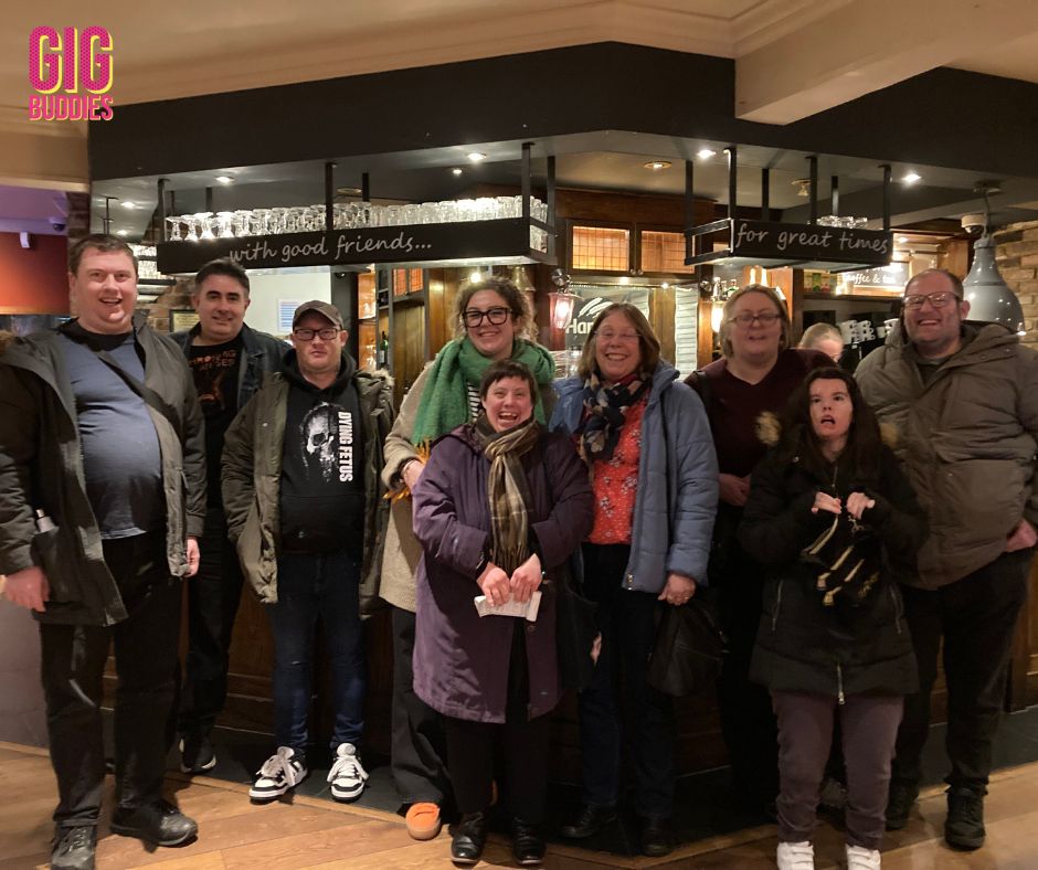 Gig Buddies in Crawley at a pub social.