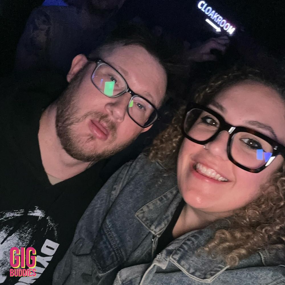 Jess and Tom at a gig.