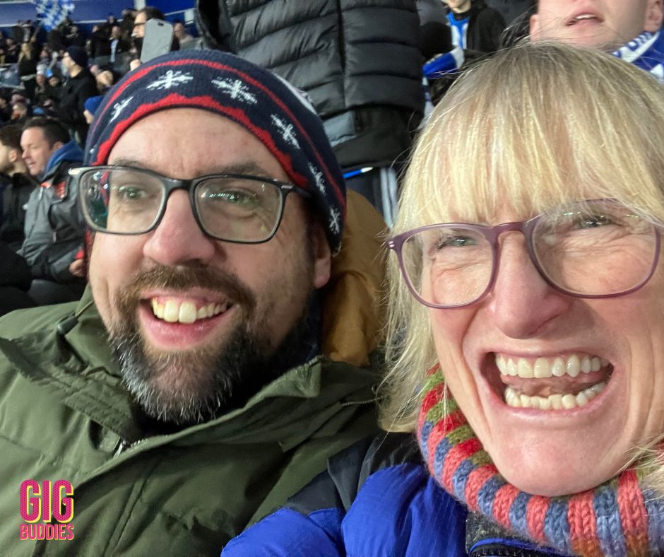 Gig Buddies chanting at a football match.