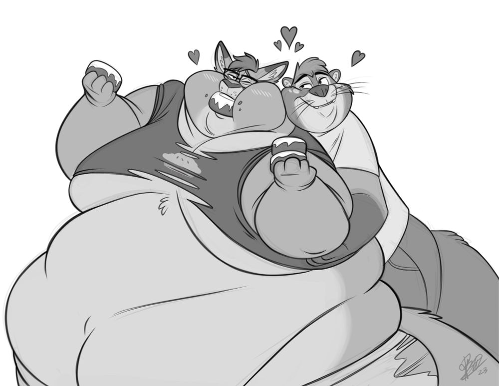 Kygen and Gil showing love by filling each other up with desserts