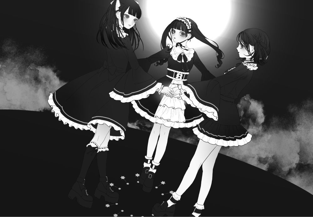 アイドルグループ『Payrin’s』のイラスト（2022年6月時点のメンバー）