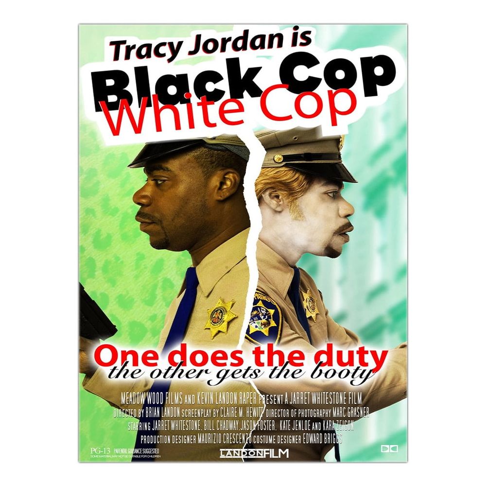 A poster for a fake movie from the TV show 30 Rock starring Tracy Jordan (Tracy Morgan) called 
