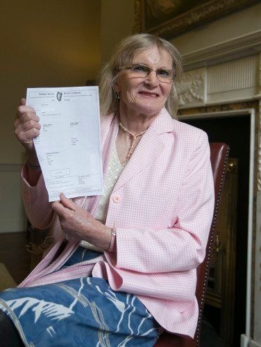Dr Lydia Foy holds the first Irish gender recognition certificate 