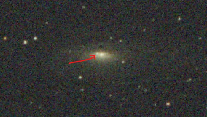 Screenshot highlighting SN2025rbs in NGC7331 as of Friday August 22, 2025