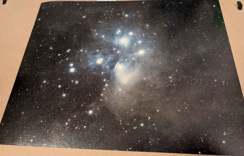 The Pleiades printed for an upcoming art show. 