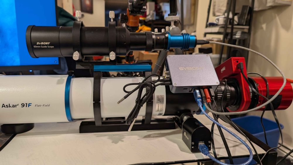 Imaging Rig set up: Askar 91F, ZWO ASI2600MC Pro, ZWO CAA, iOptron iEAF, SV241-Pro, QHY5-III 178m, Svbony 60mm guide scope