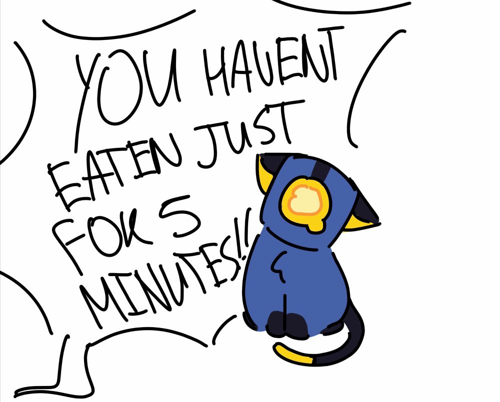 Weepy Cat V1 trying to get more food since it hasn't eaten for 5 minutes 
