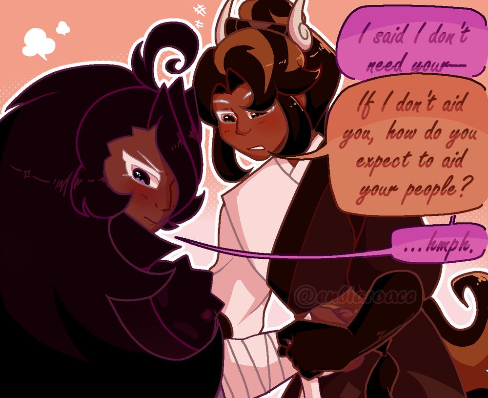 Caramel Arrow Cookie bandaging Black Raisin Cookie's arm. Dialogue between the two is as follows;

Black Raisin: I said I don't need your--
Caramel Arrow: If I don't aid you, how do you expect to aid your people?
Black Raisin: ...hmph.