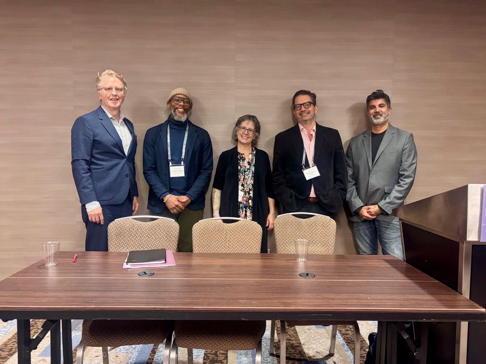 From left to right: Richard Wilson, University of Connecticut School of Law; Jeffrey Omari, Gonzaga University School of Law; Elizabeth Mertz, American Bar Foundation; Pablo Rueda-Saiz, University of Miami School of Law; and Riaz Tejani, University of Redlands  