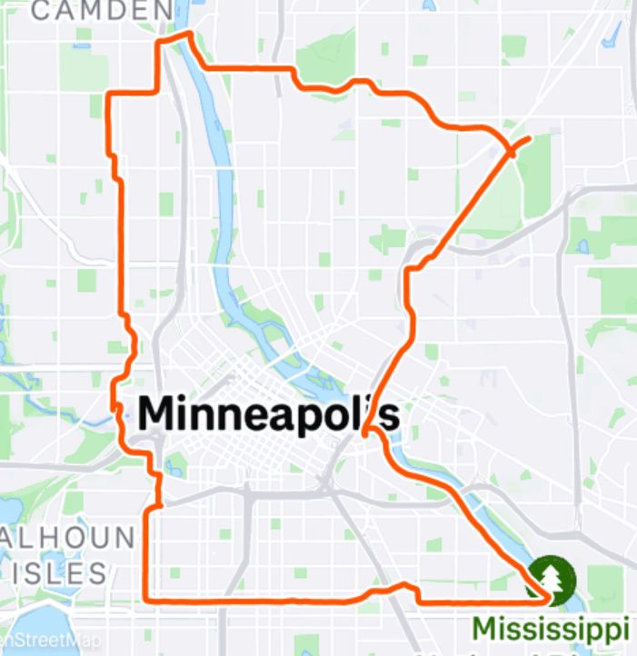 The Little Minnesota, a roughly Minnesota shaped route through Minneapolis