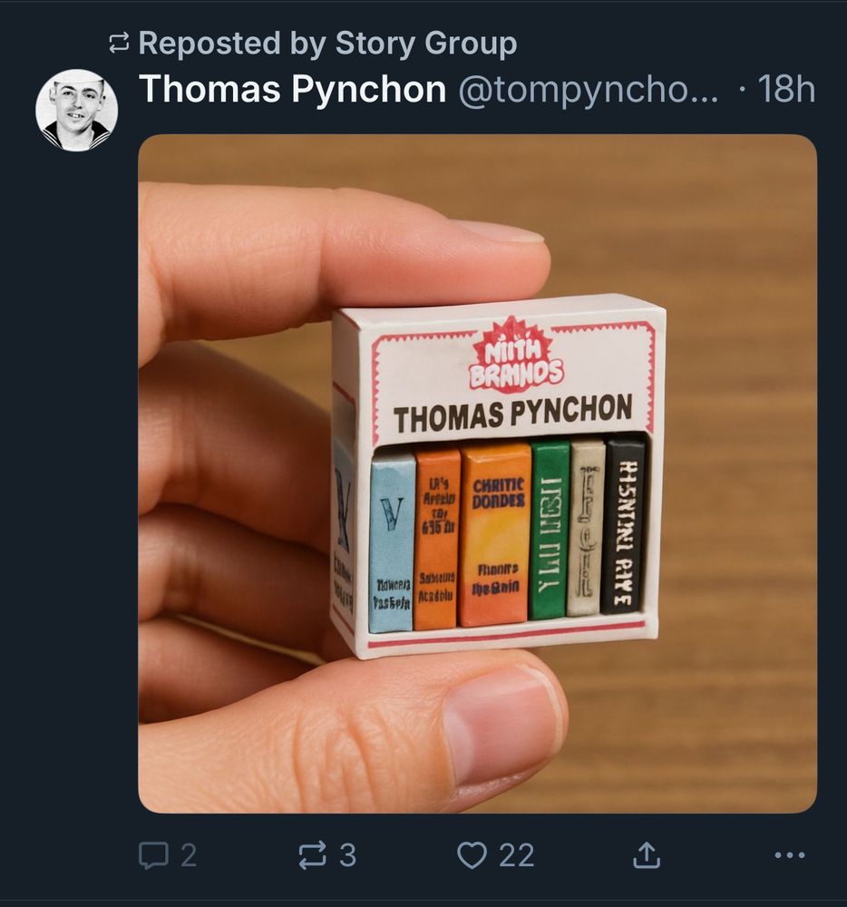 AI slop. So bad and insulting I won’t even bother describing it. Blocked the bot account @tompynchon.bsky.social 