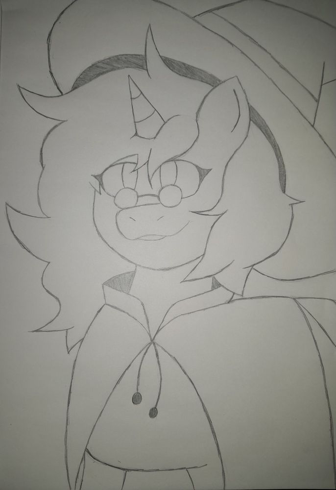 Sketch portrait of my friend's pony sona