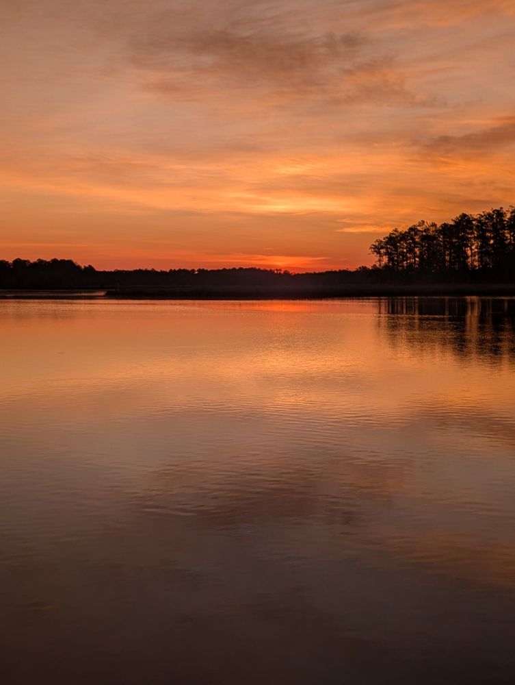 Sunrise across the river