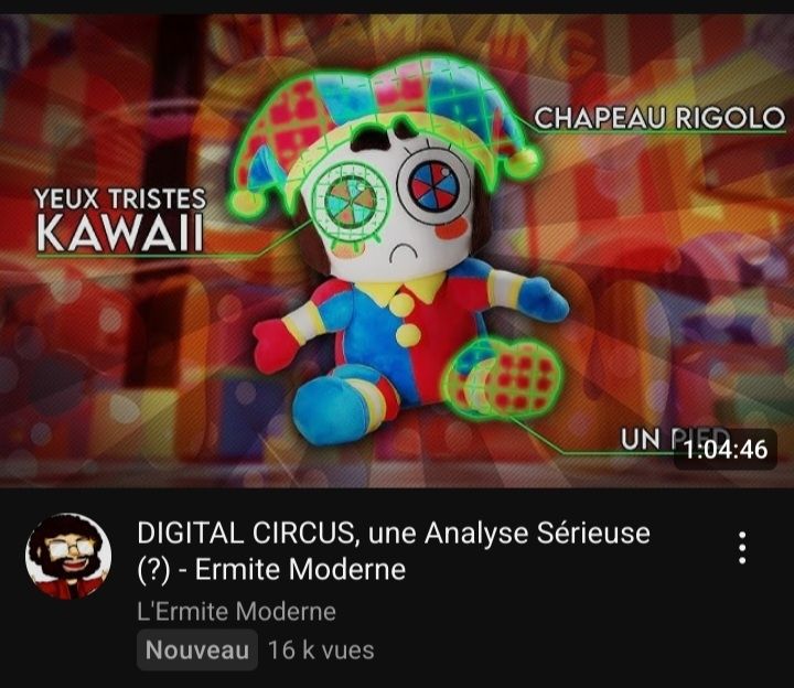 L'Ermite a changé le titre de sa vidéo: "DIGITAL CIRCUS, une Analyse Sérieuse (?)"