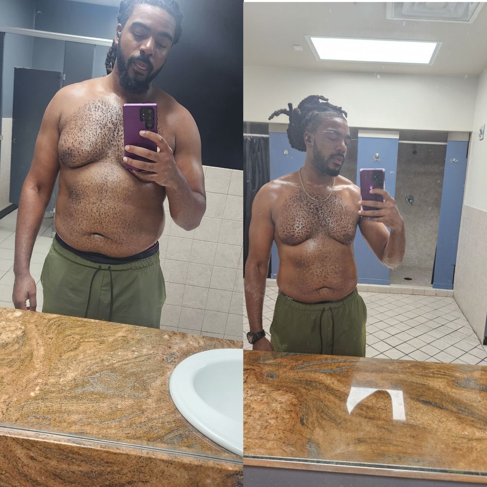 Workout progress photo, Then & Now , Have lost weight and and able to see progress now