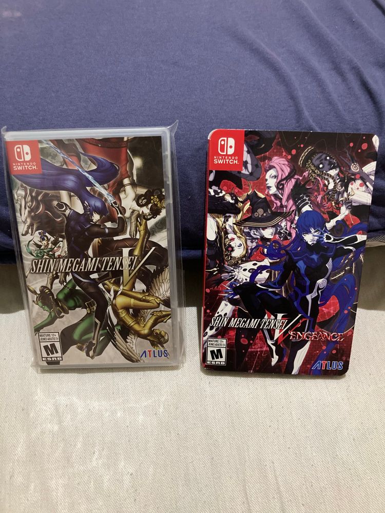 Mídias física dos jogos Shin Megami Tensei V e Shin Megami Tensei V Vengeance 