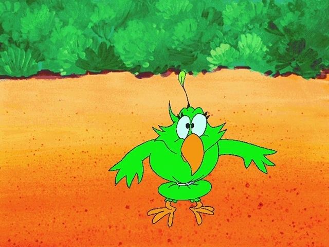 Bird with air tube around her waist deflates