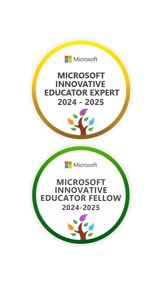 I've been a member of the Microsoft Innovative Educator Expert community for years - and a fellow for four. This year, I lost my mom (February 2024) and moved to Colorado to get married (April 2024), and I thought they just gave me an honorary badge in my account since I missed the application deadline. I am grateful for this community and the connections I've made over the years. Like and subscribe to my YouTube channel to see some of my fave tips and tricks! 