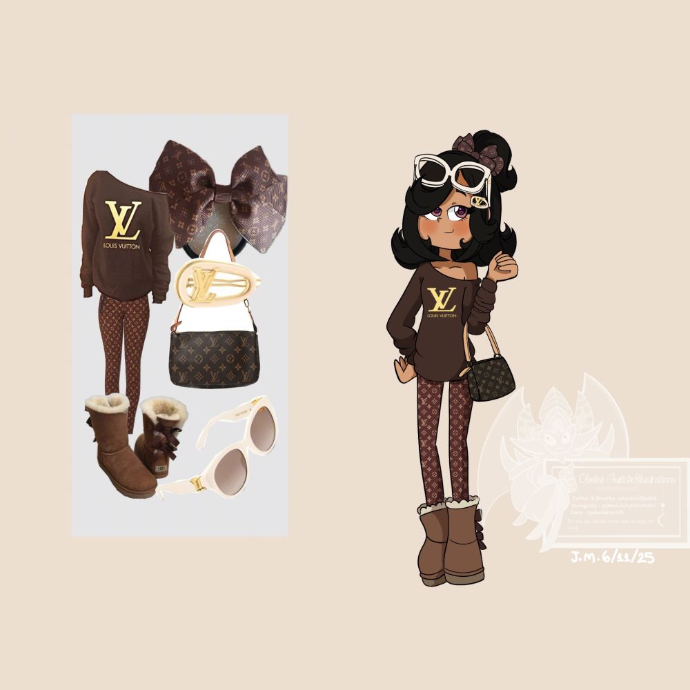 Rosemarie in Louis Vuitton set 1