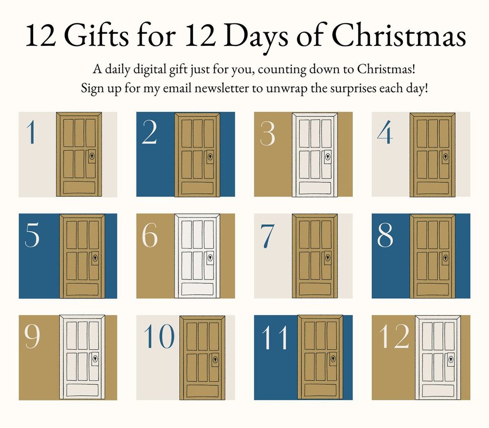12 free digital downloads, one each day leading up to Christmas!