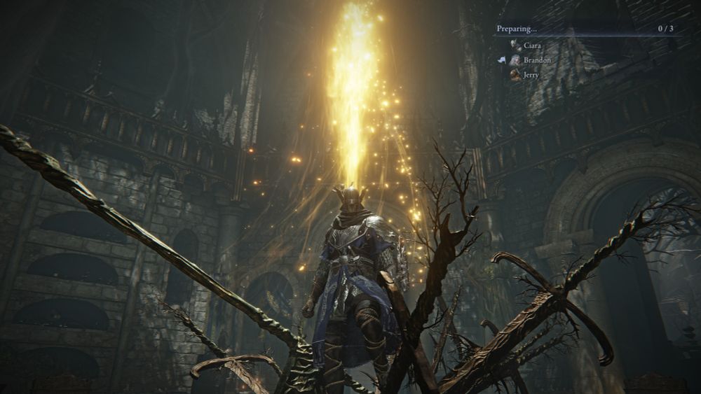 wylder character standing in front of roundtable grace. 