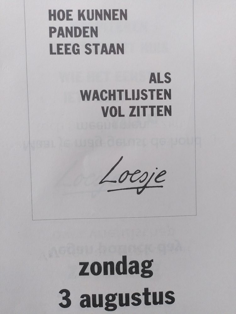 Loesje: hoe kunnen panden leeg staan, als wachtlijsten vol zitten?