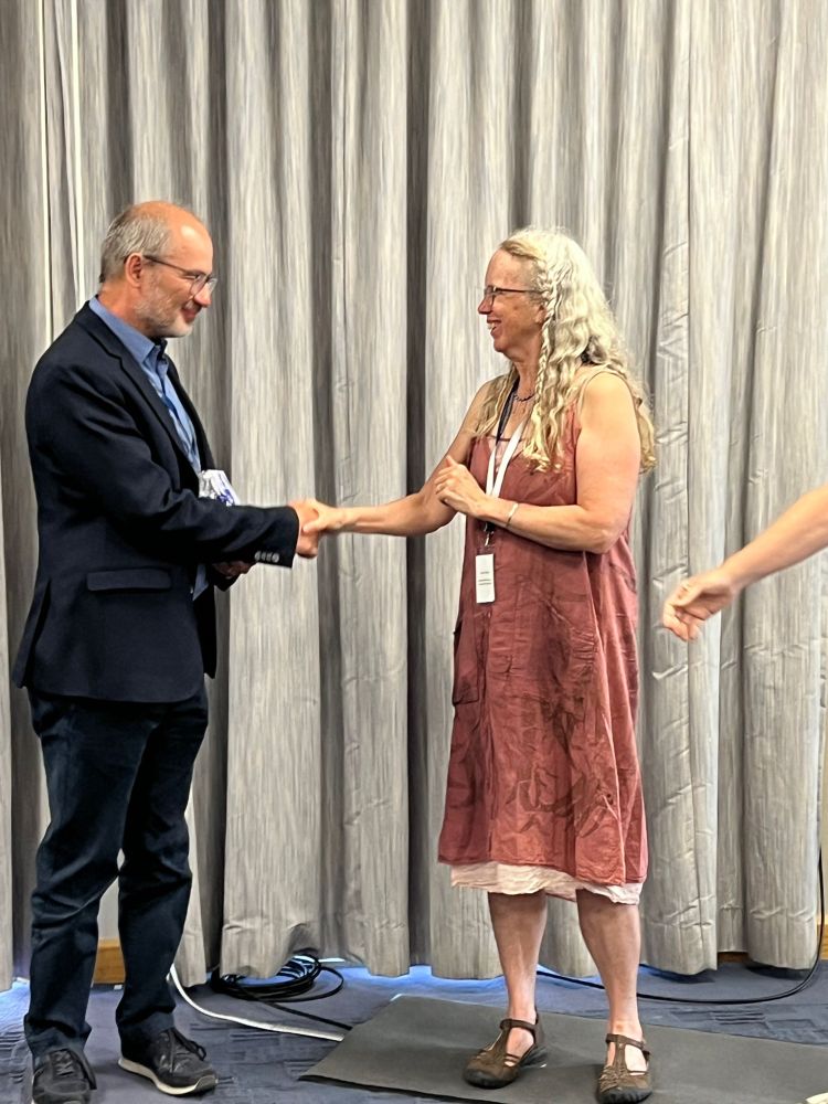 Susan Wiser introduces to the Honorary Membership Award to Milan Chytrý