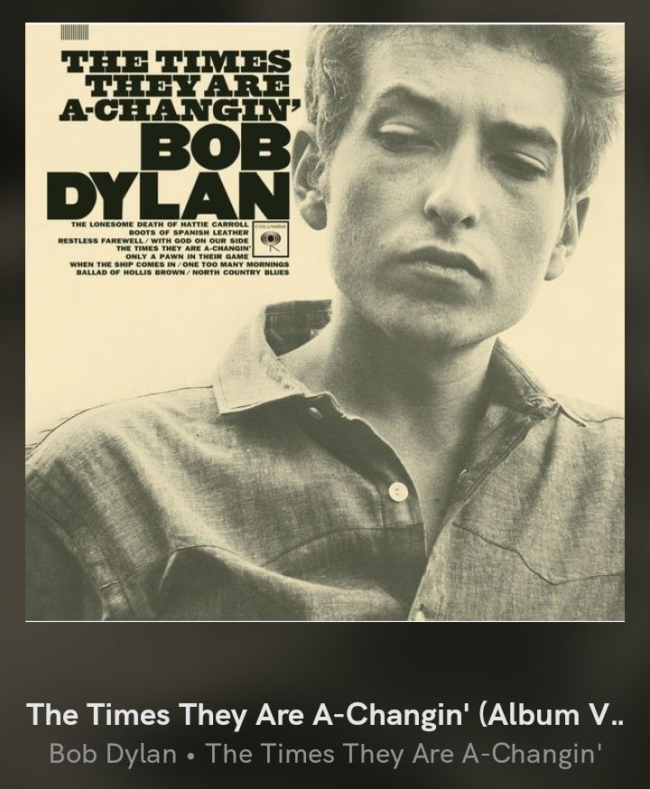 Screenshot of The Times They Are A-Changin' by Bob Dylan