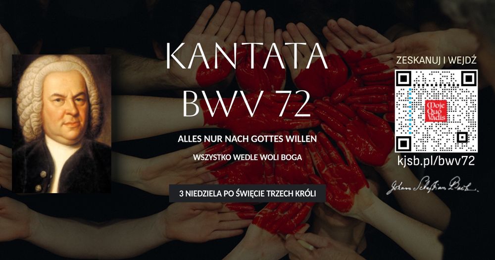 Okładka opracowania kantaty 72 Jana Sebastiana Bacha - Alles Nur Nach Gottes Willen, czyli w polskim tłumaczeniu Wszystko wedle woli Boga