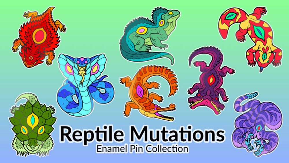 Reptile Mutations: Enamel Pin Collection