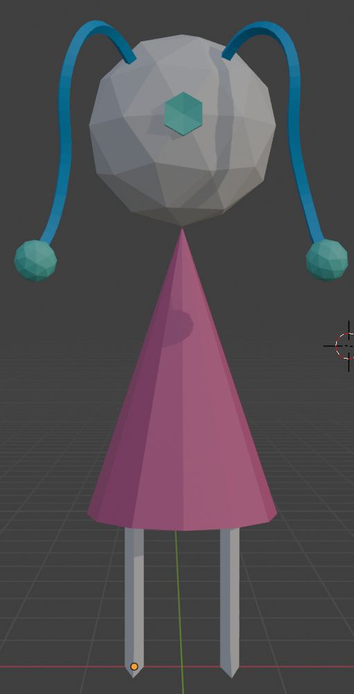 The main character of my game, with blue antennas and teal eyes, their wearing a pink dress and pure white skin