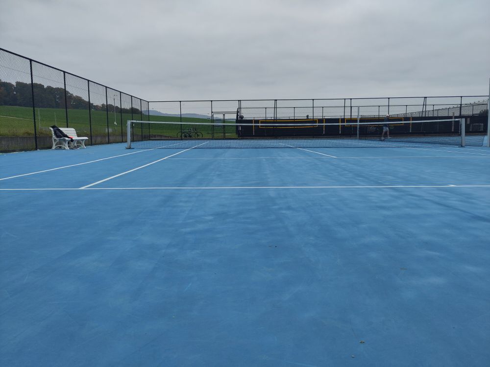 View on a tennis court 