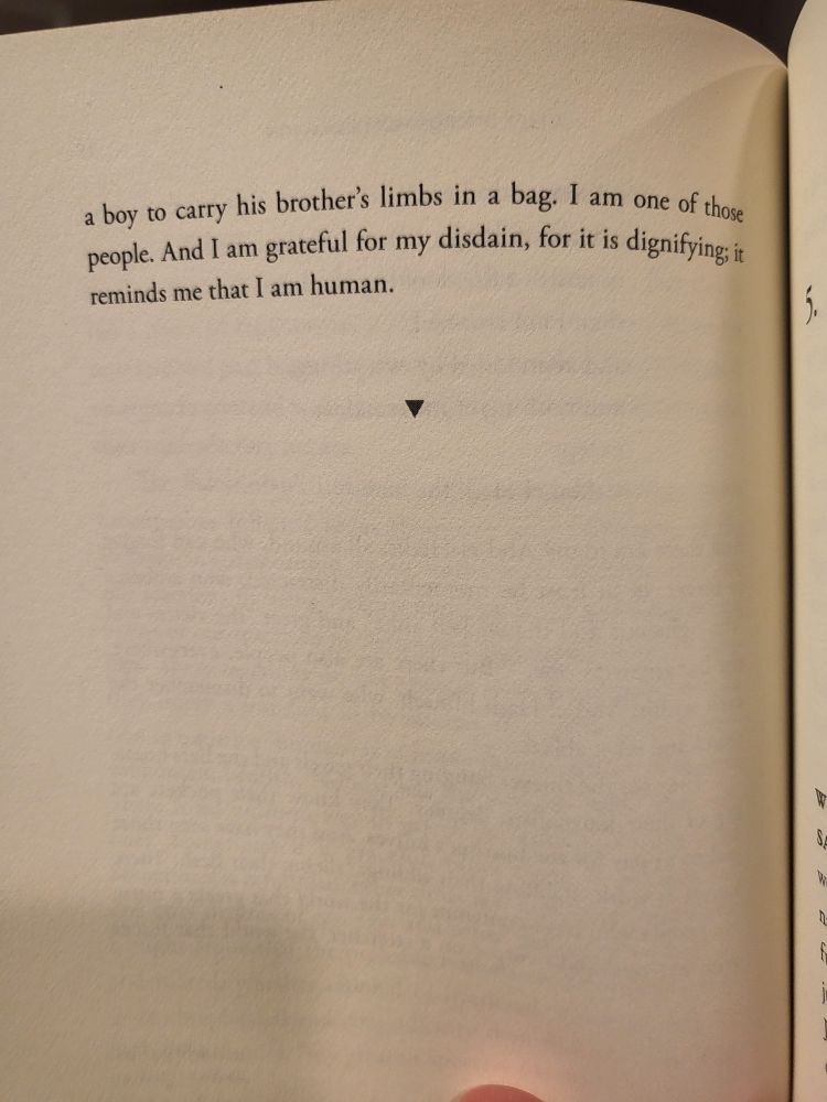 a triangle pointing downwards, a popular symbol of Palestinian resistance, used as a chapter break in El-Kurd's book