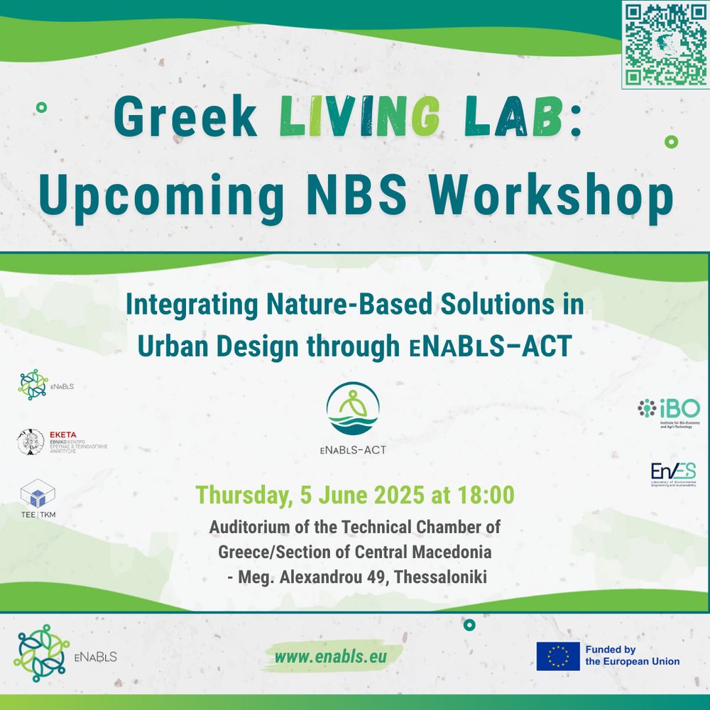 Greek Living Lab: Upcoming NBS Workshop: Integrating Nature-Based Solutions in Urban Design through eNaBlS-ACT