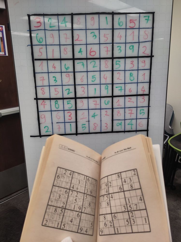 solved puzzle with the book it came from (level is very hard)
