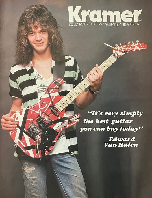 1983 ad for Kramer Guitars with Eddie Van Halen