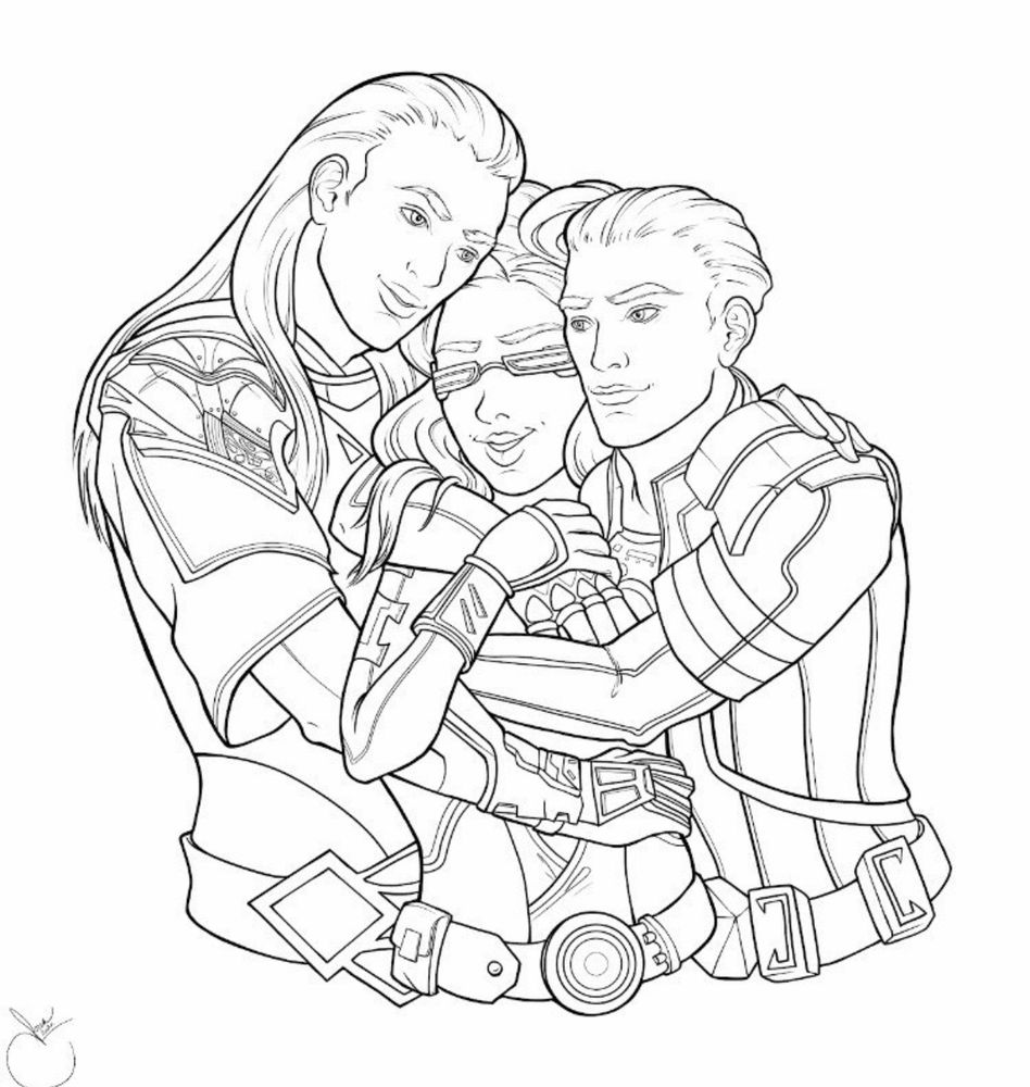 “Mama’s Boys” by Dona Vajgand
Lord Borias , Elleanna Domvar and Master Joanis Domvar from Star Wars the Old Republic 
