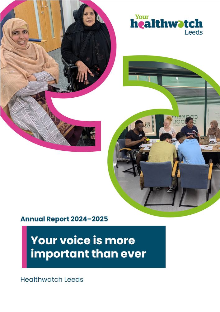 Cover page to the Healthwatch Leeds annual report.